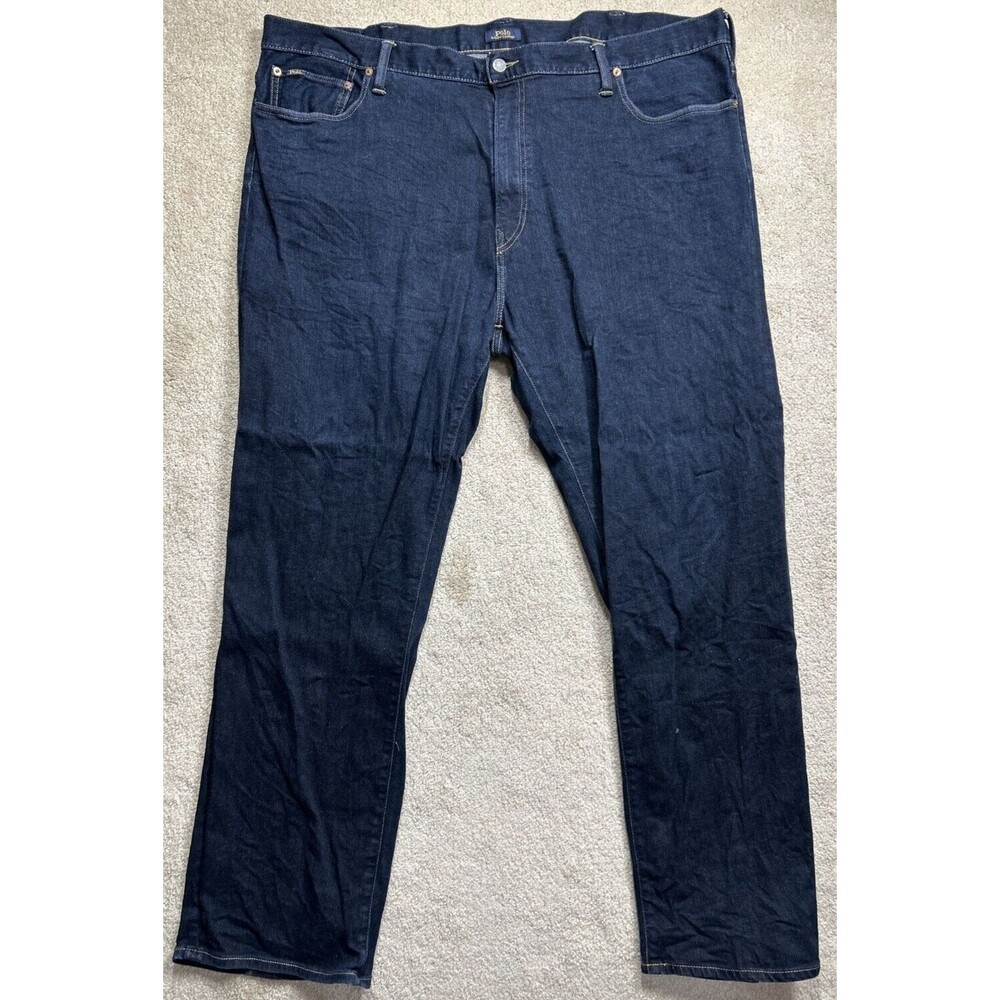 Polo Ralph Lauren Hampton Jeans Men's 46Bx32 Blue Relaxed Straight Comfort EUC!